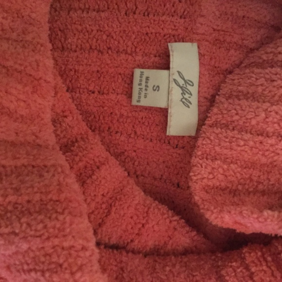 J jill pink fleece turtleneck sweater - Picture 2 of 2